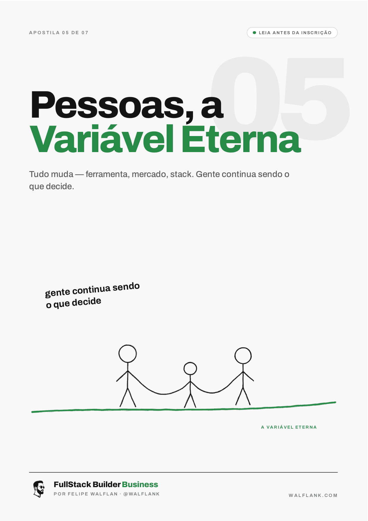 Capa da Apostila 05 — Pessoas, a Variável Eterna